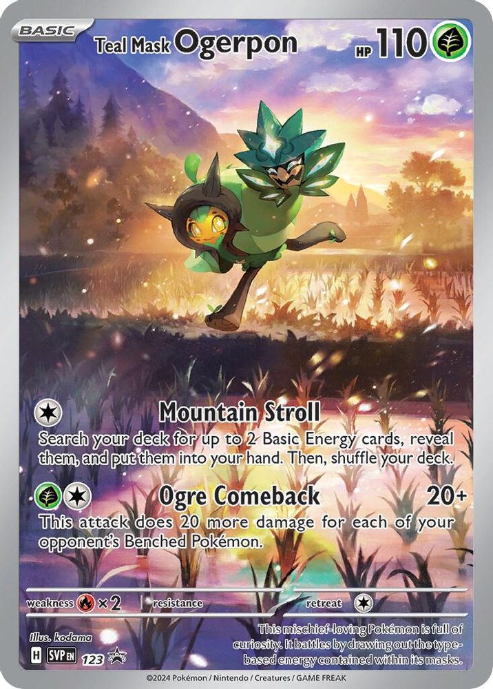 Teal Mask Ogerpon 123  - Holofoil SV Scarlet & Violet Promo Cards - Promo