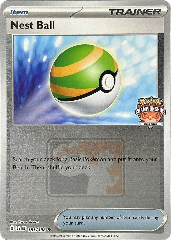 Nest Ball (Europe Championships) 181/198  - Reverse Holofoil League & Championship Cards - Uncommon