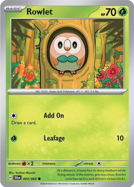 Rowlet 003  SV Shrouded Fable - Common