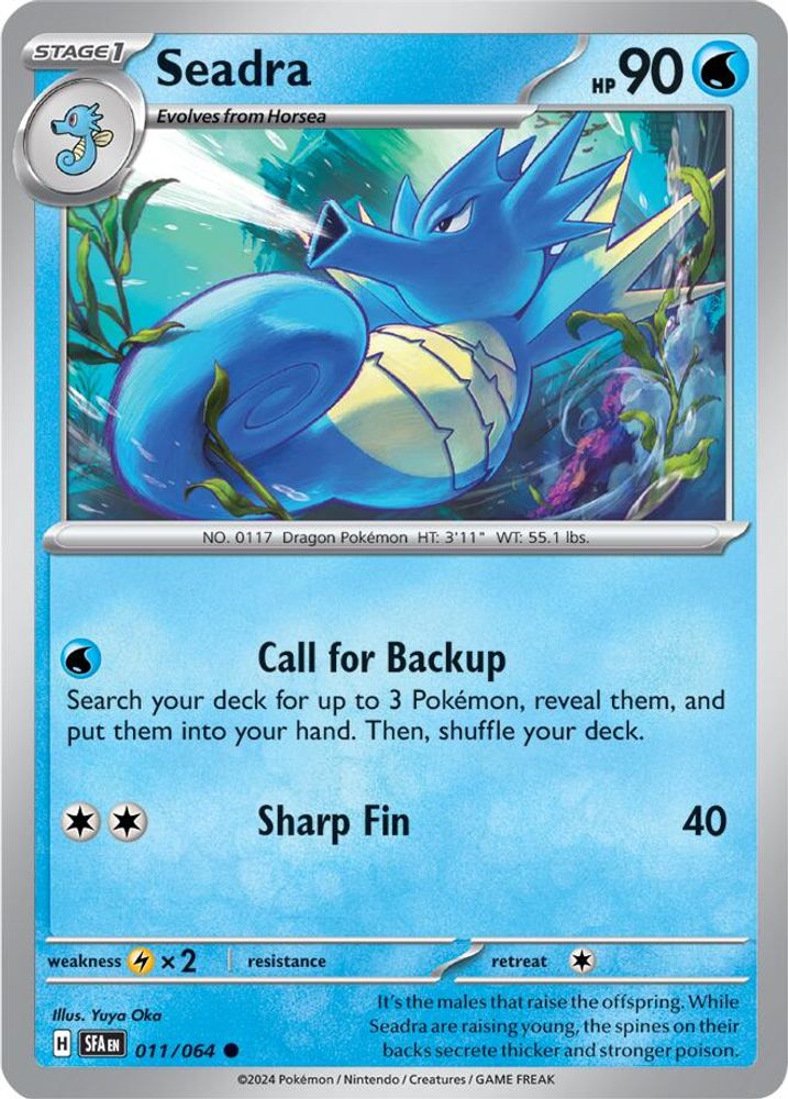 Seadra 011  - Reverse Holofoil SV Shrouded Fable - Common