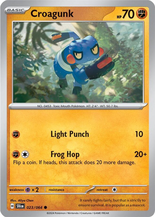 Croagunk 023  - Reverse Holofoil SV Shrouded Fable - Common