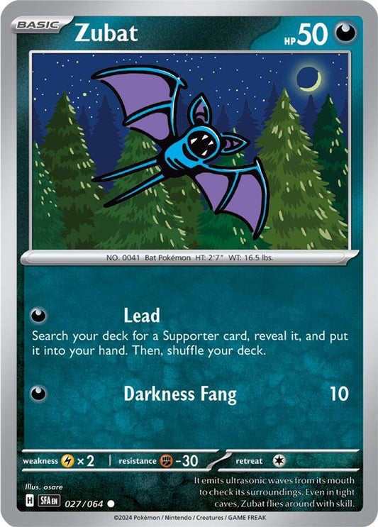Zubat 027  SV Shrouded Fable - Common