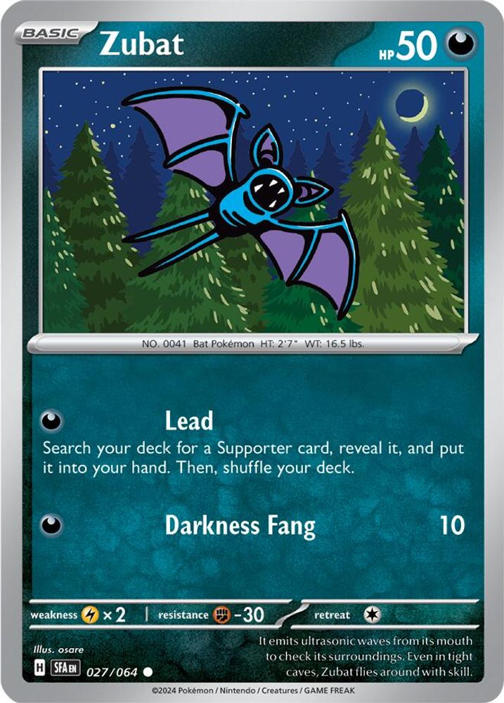 Zubat 027  SV Shrouded Fable - Common