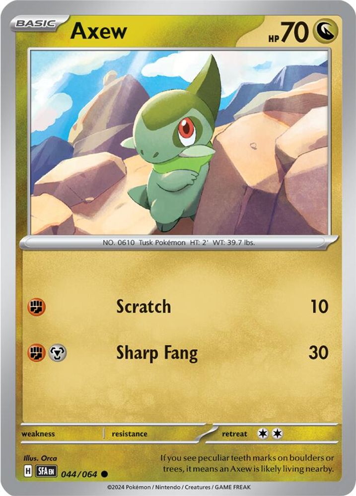 Axew 044  - Reverse Holofoil SV Shrouded Fable - Common