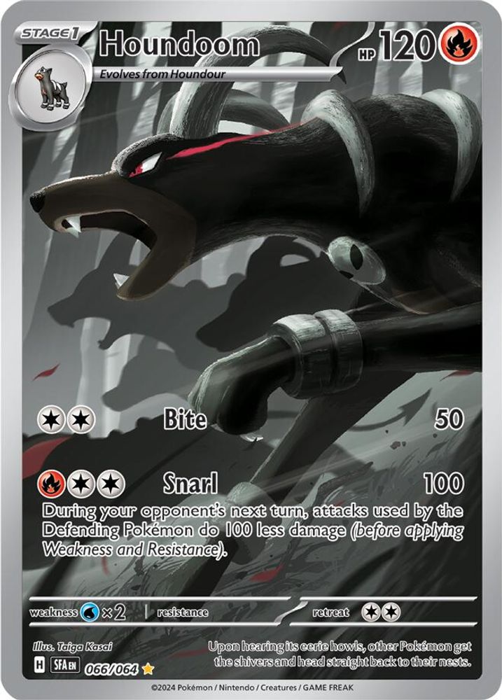 Houndoom 066/064  - Holofoil SV Shrouded Fable - Illustration Rare