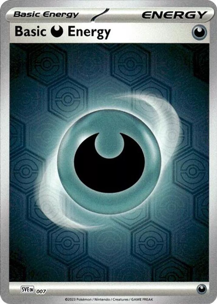 Basic Darkness Energy (Reverse Holofoil) 007  - Reverse Holofoil SV Shrouded Fable - Common