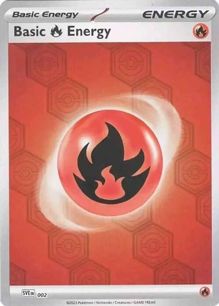Basic Fire Energy 002  - Reverse Holofoil SV Shrouded Fable - Common