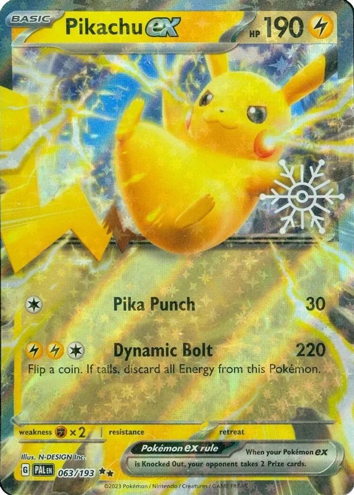 Pikachu ex (Holiday Calendar) 063  - Holofoil Miscellaneous Cards & Products - Double Rare