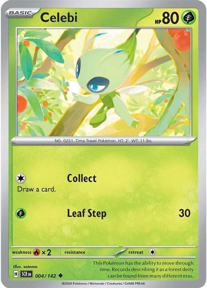 Celebi 004  - Reverse Holofoil SV07 Stellar Crown - Uncommon