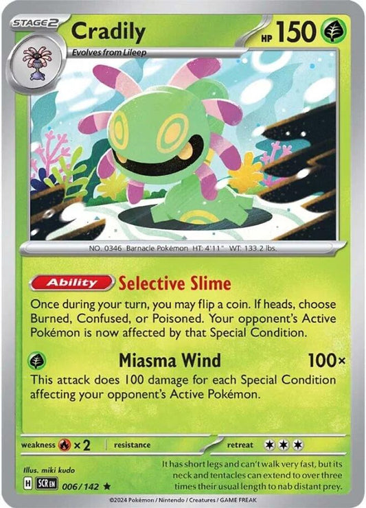 Cradily 006  - Holofoil SV07 Stellar Crown - Rare