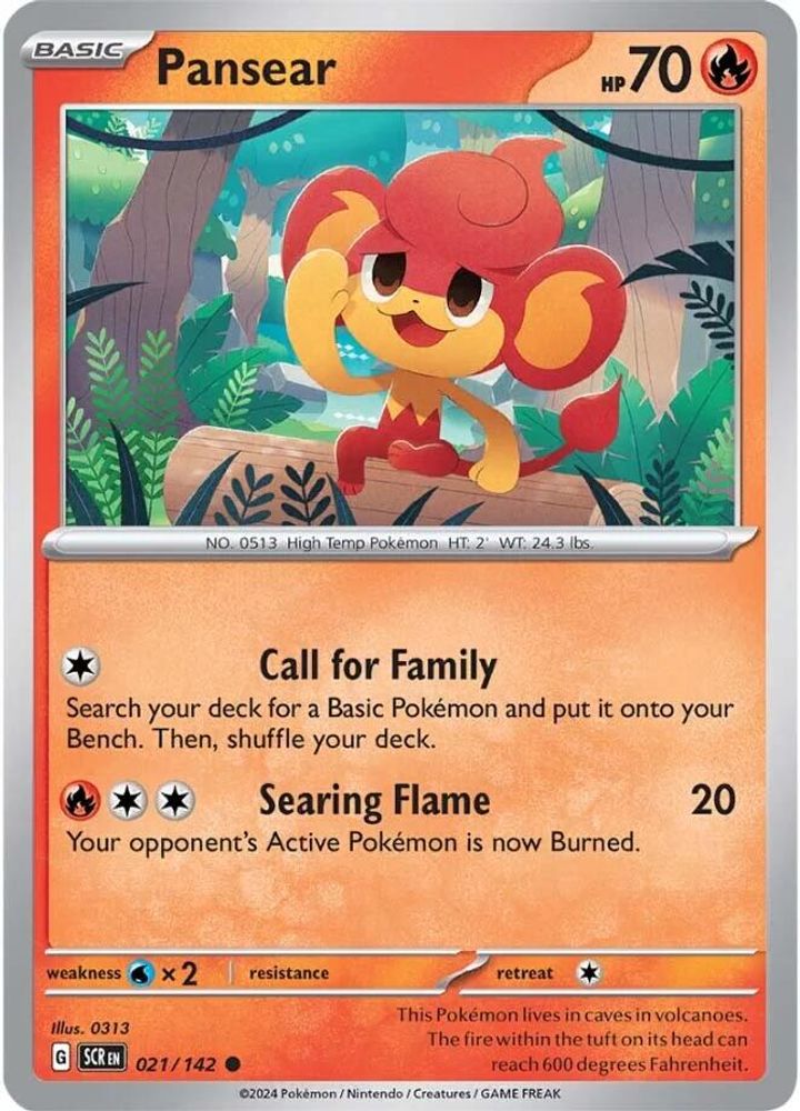 Pansear 021  - Reverse Holofoil SV07 Stellar Crown - Common