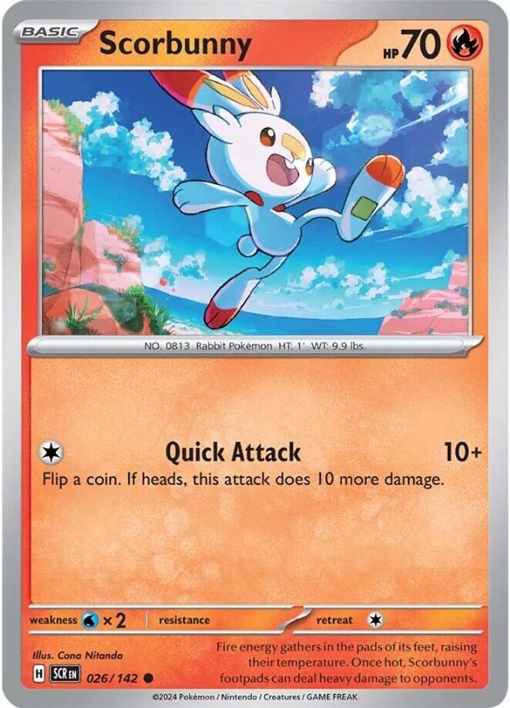 Scorbunny 026  SV07 Stellar Crown - Common