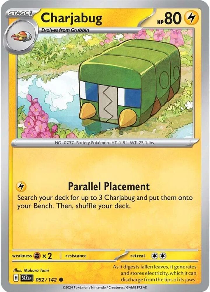 Charjabug 052  - Reverse Holofoil SV07 Stellar Crown - Common
