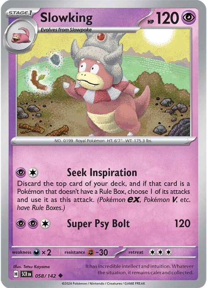 Slowking 058  - Reverse Holofoil SV07 Stellar Crown - Uncommon