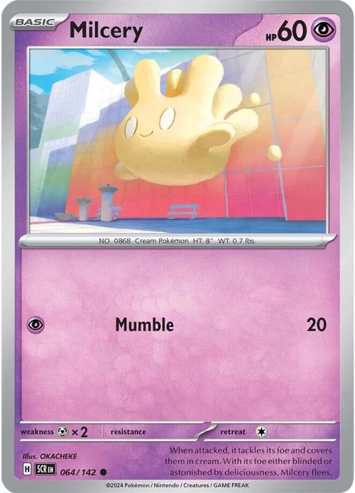 Milcery 064/142  - Reverse Holofoil SV07 Stellar Crown - Common