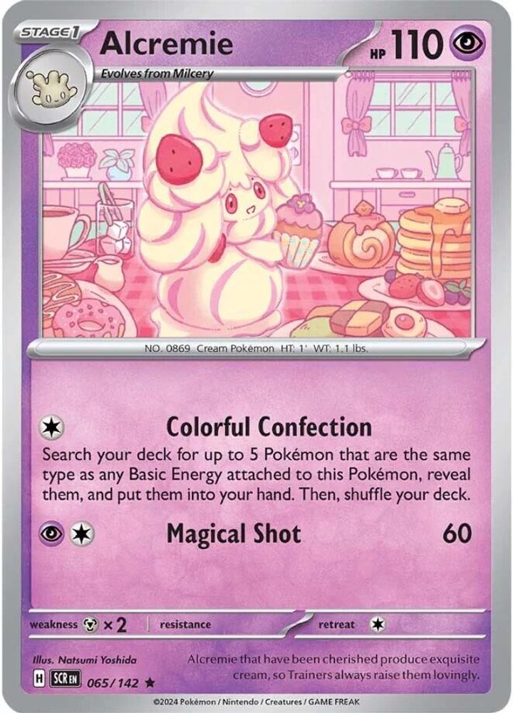 Alcremie 065  - Reverse Holofoil SV07 Stellar Crown - Rare
