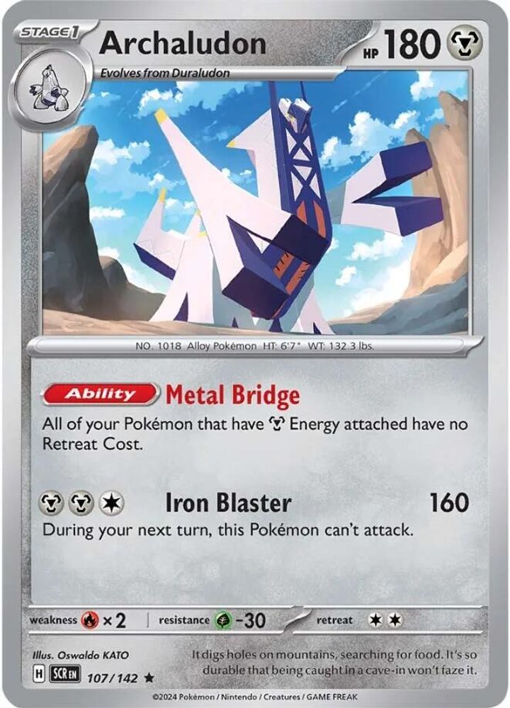 Archaludon 107/142  - Holofoil SV07 Stellar Crown - Rare