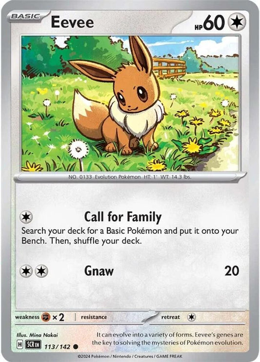 Eevee 113  - Reverse Holofoil SV07 Stellar Crown - Common