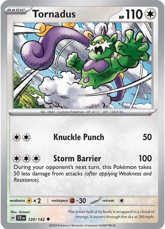 Tornadus 120  - Reverse Holofoil SV07 Stellar Crown - Uncommon