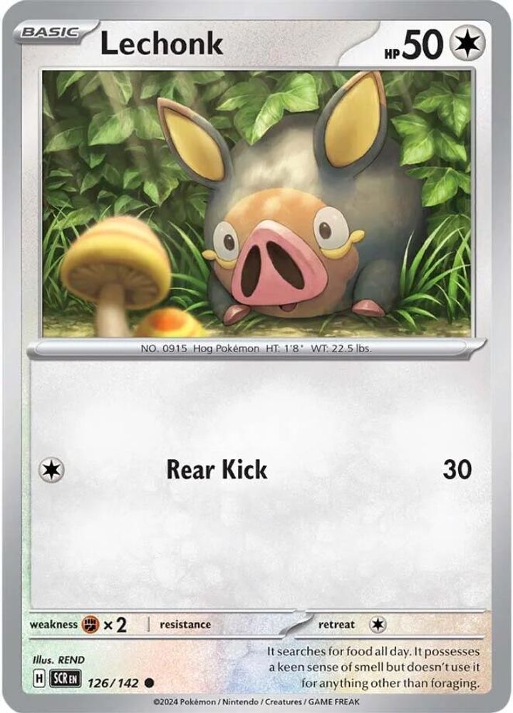 Lechonk 126  - Reverse Holofoil SV07 Stellar Crown - Common