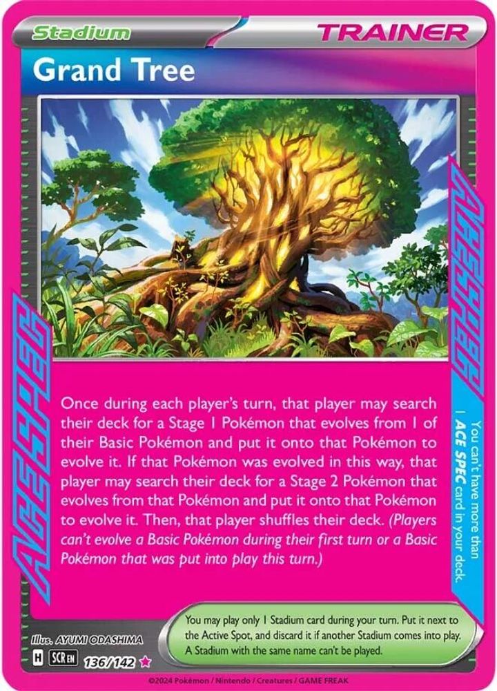 Grand Tree 136  - Holofoil SV07 Stellar Crown - ACE SPEC Rare