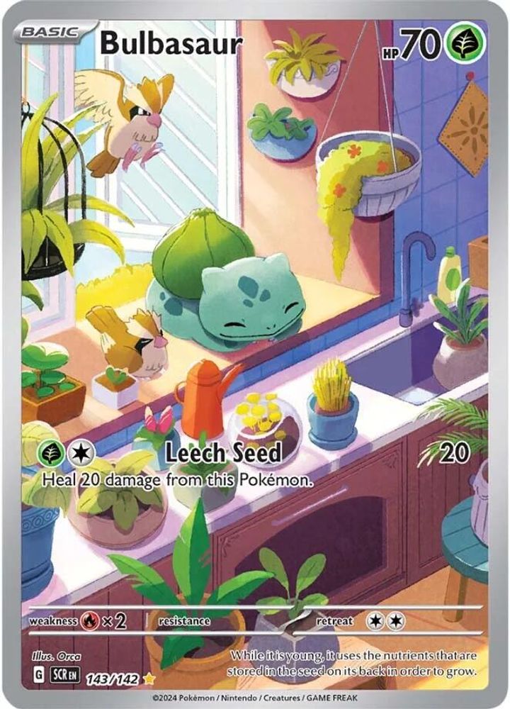 Bulbasaur 143  - Holofoil SV07 Stellar Crown - Illustration Rare