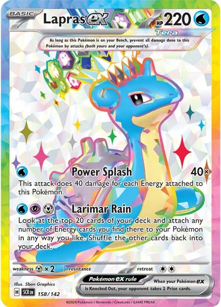 Lapras ex 158/142  - Holofoil SV07 Stellar Crown - Ultra Rare