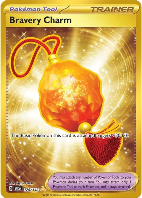 Bravery Charm 175  - Holofoil SV07 Stellar Crown - Hyper Rare