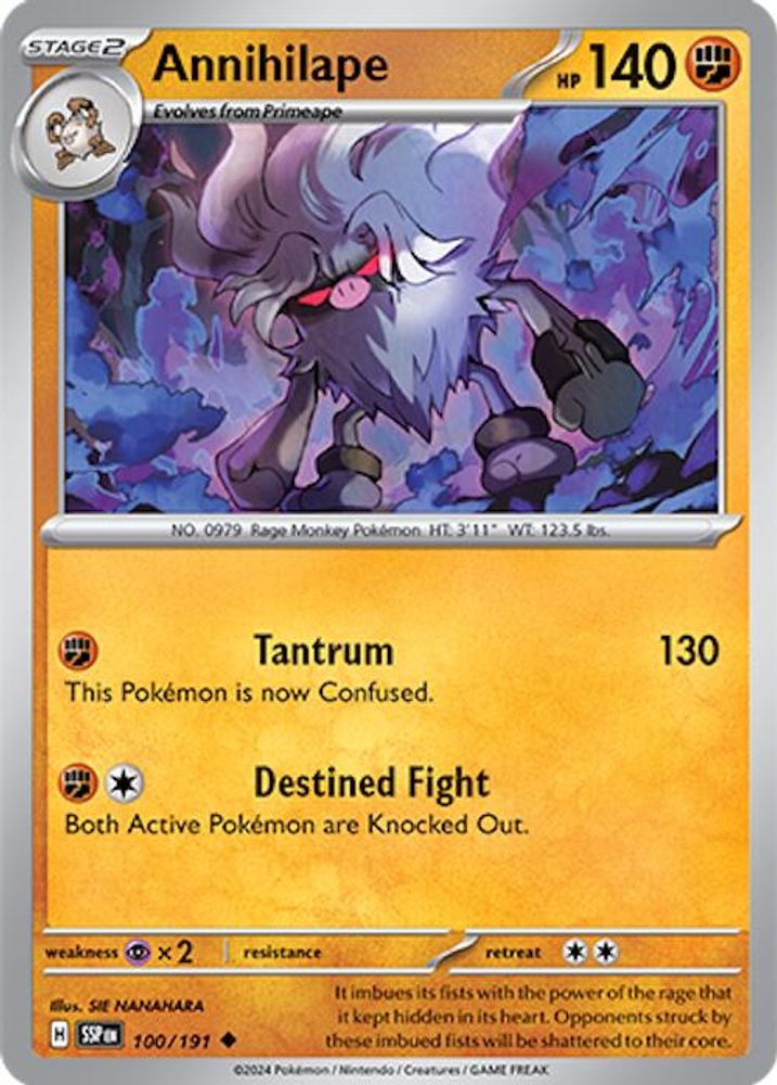 Annihilape 100  SV08 Surging Sparks - Uncommon