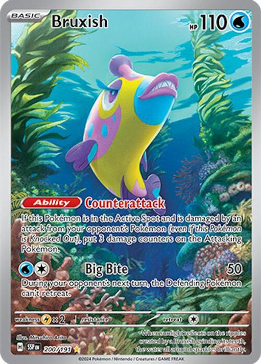 Bruxish 200/191  - Holofoil SV08 Surging Sparks - Illustration Rare