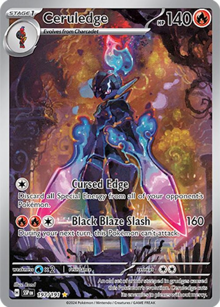 Ceruledge 197/191  - Holofoil SV08 Surging Sparks - Illustration Rare