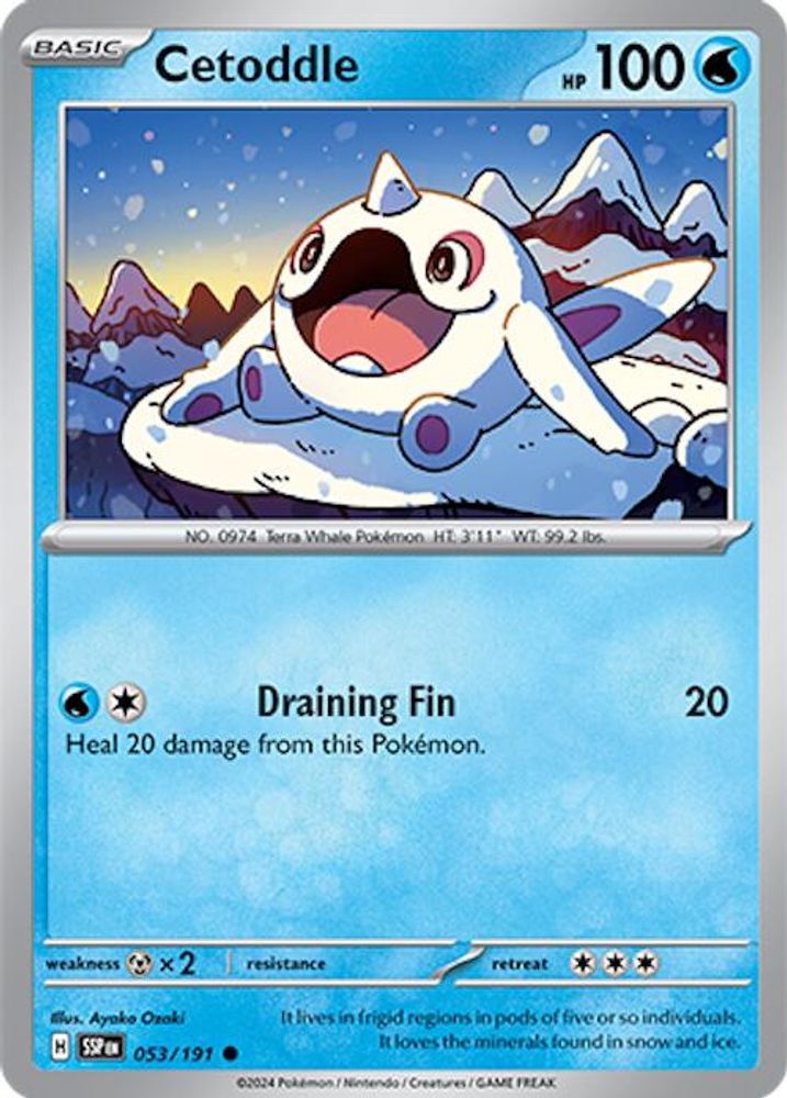 Cetoddle 053  - Reverse Holofoil SV08 Surging Sparks - Common