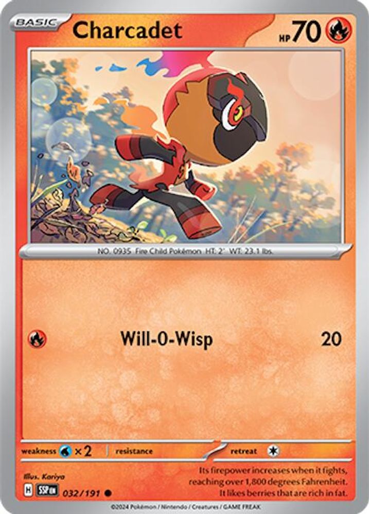 Charcadet 032/191  - Reverse Holofoil SV08 Surging Sparks - Common