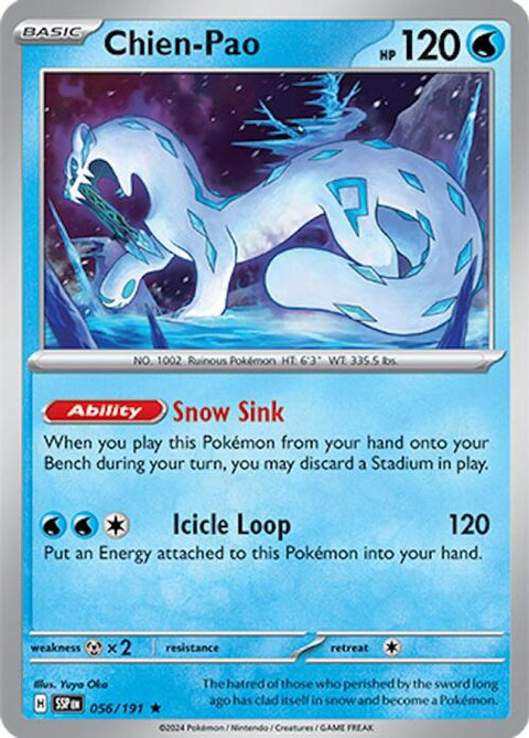 Chien-Pao 056  - Reverse Holofoil SV08 Surging Sparks - Rare