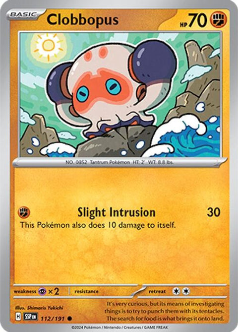 Clobbopus 112/191  - Reverse Holofoil SV08 Surging Sparks - Common