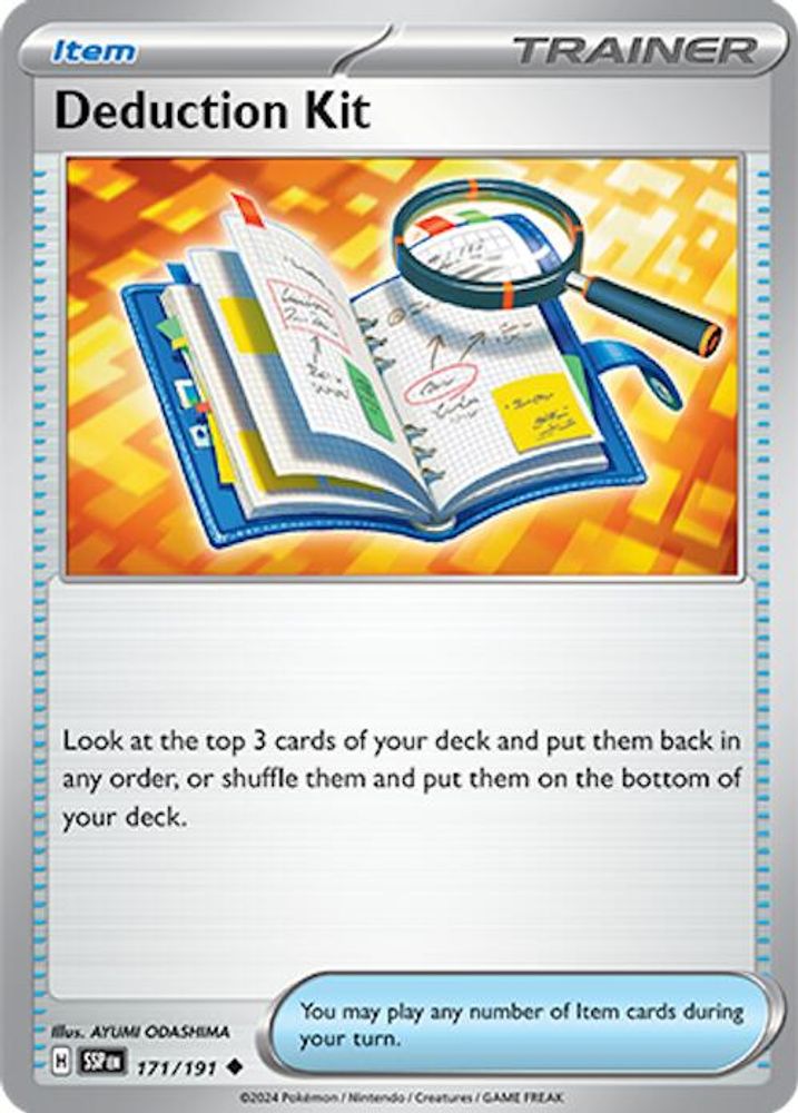 Deduction Kit 171  SV08 Surging Sparks - Uncommon