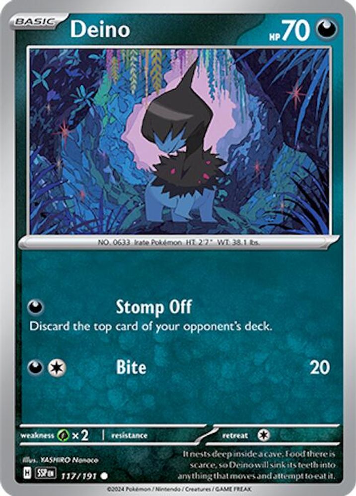 Deino 117  - Reverse Holofoil SV08 Surging Sparks - Common