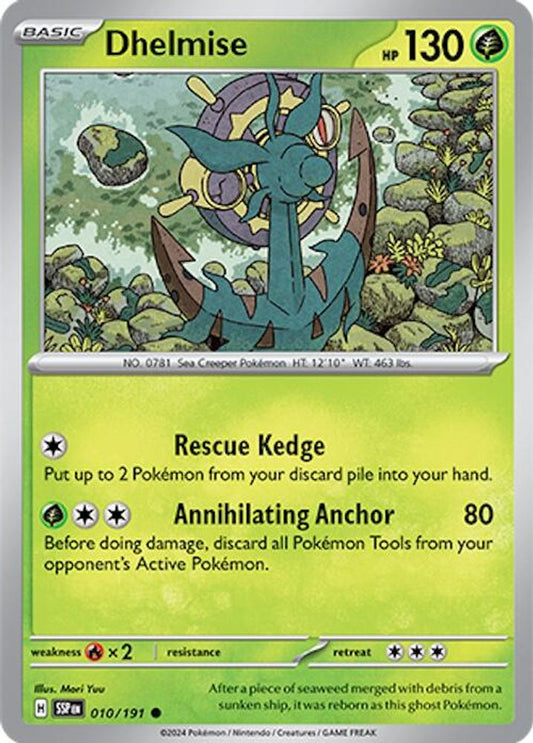 Dhelmise 010  - Reverse Holofoil SV08 Surging Sparks - Common