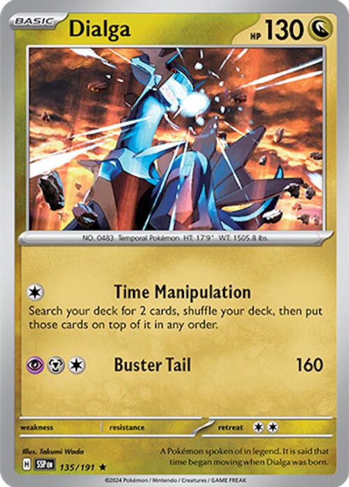 Dialga 135  - Reverse Holofoil SV08 Surging Sparks - Rare