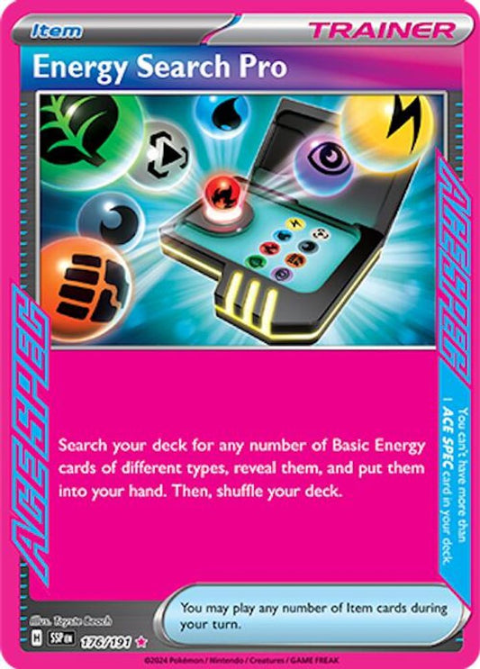 Energy Search Pro 176  - Holofoil SV08 Surging Sparks - ACE SPEC Rare