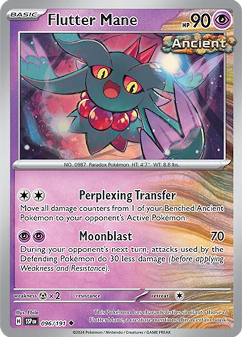 Flutter Mane 096  - Reverse Holofoil SV08 Surging Sparks - Uncommon