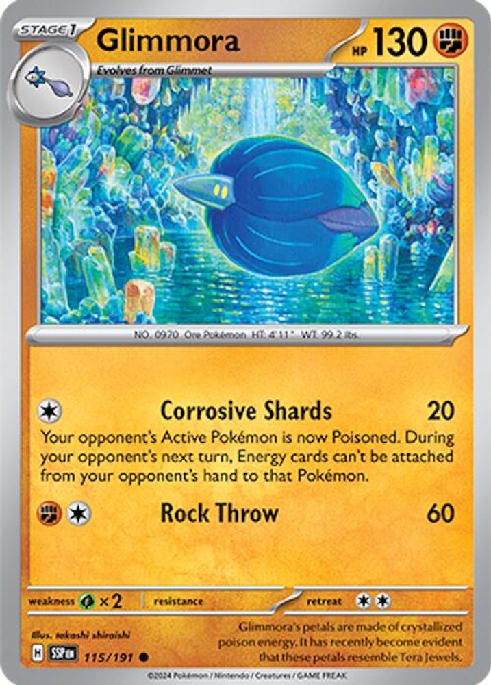 Glimmora 115  - Reverse Holofoil SV08 Surging Sparks - Common