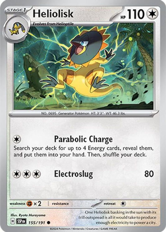Heliolisk 155  - Reverse Holofoil SV08 Surging Sparks - Common
