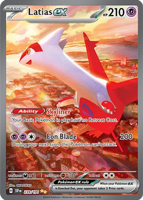 Latias ex 239/191  - Holofoil SV08 Surging Sparks - Special Illustration Rare