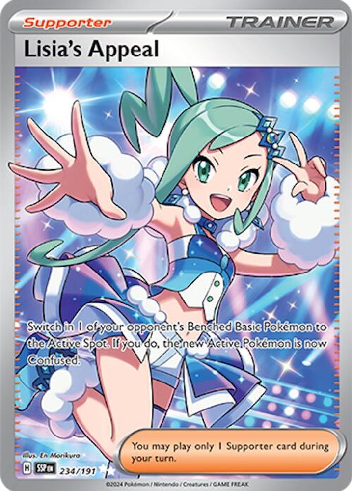 Lisia's Appeal 234/191  - Holofoil SV08 Surging Sparks - Ultra Rare