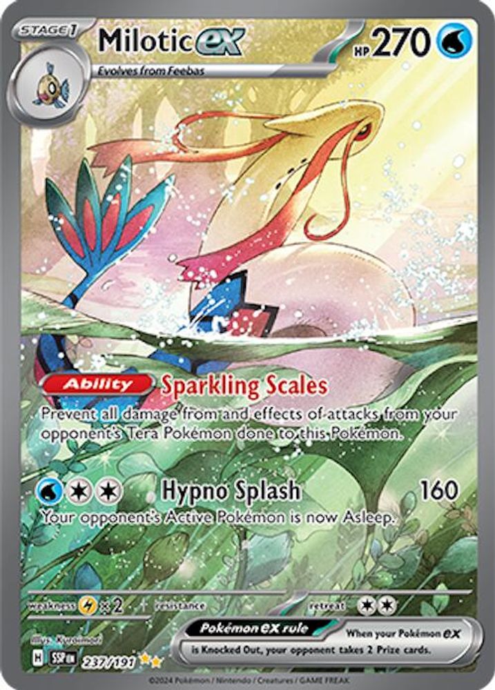 Milotic ex 237/191  - Holofoil SV08 Surging Sparks - Special Illustration Rare