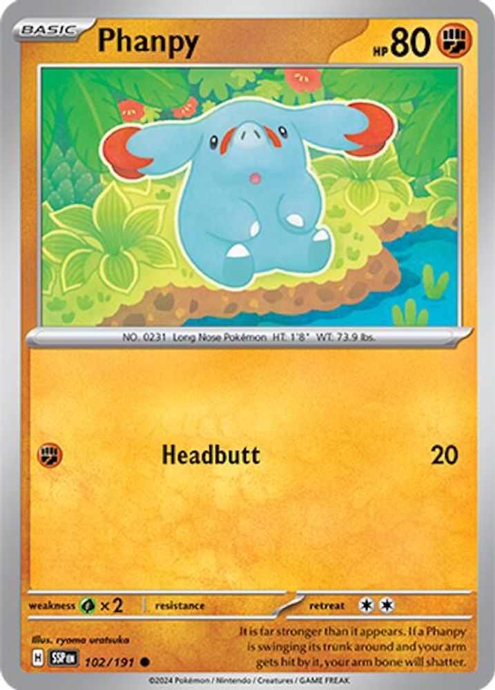 Phanpy 102/191  SV08 Surging Sparks - Common