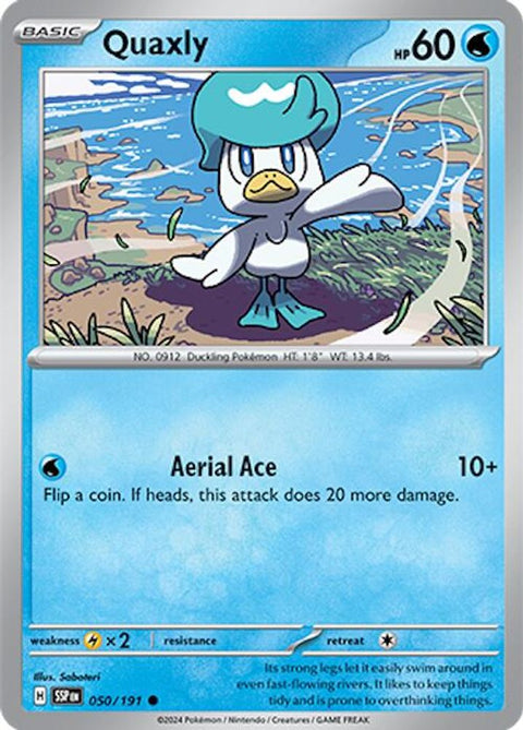 Quaxly 050  - Reverse Holofoil SV08 Surging Sparks - Common