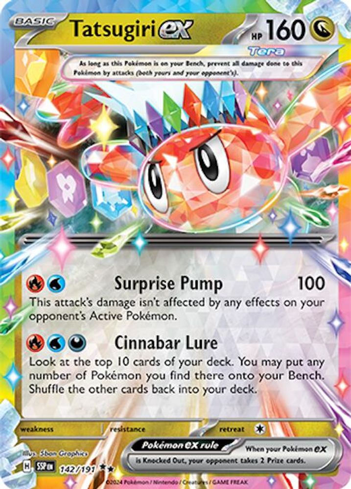 Tatsugiri ex 142/191  - Holofoil SV08 Surging Sparks - Double Rare