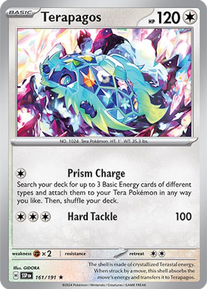 Terapagos 161  - Holofoil SV08 Surging Sparks - Rare